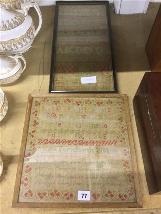 2 framed samplers